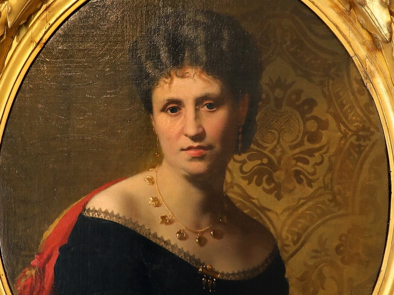 1840-Domenico Bruschi - Rtratto di Vrginia Bartolucci Ricardi, moglie di Cesare Mariani - Museo di Roma a palazzo Braschi